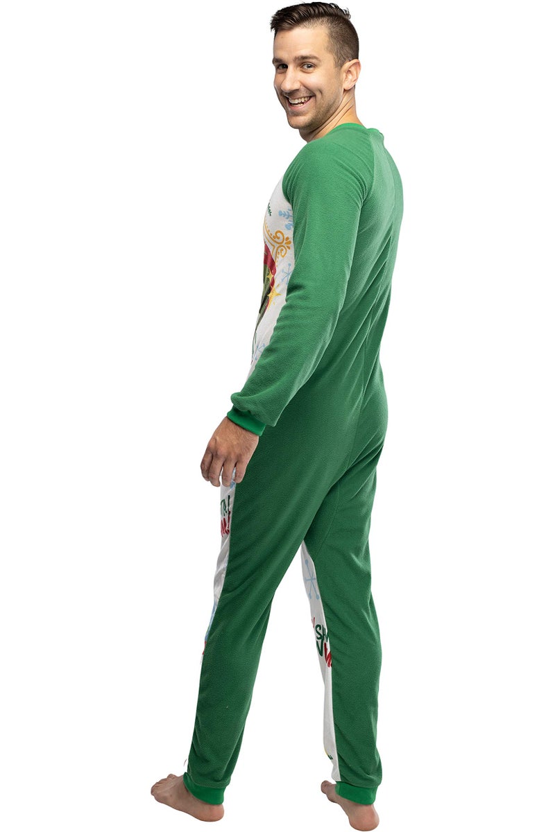 INTIMO Elf The Movie Men's OMG Santa! I Know Him! One-Piece Sleeper Pajama Union Suit (S/M) - Image 2